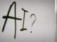 a sign with a question mark and a question mark drawn on it