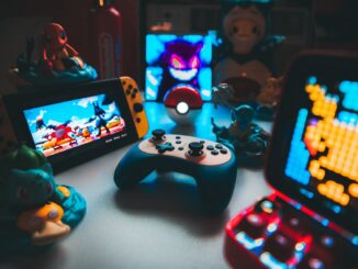 a group of toys on a table