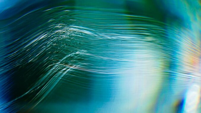 blue and white water wave