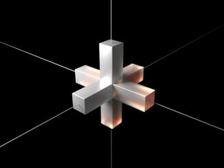a black and white photo of a geometric object