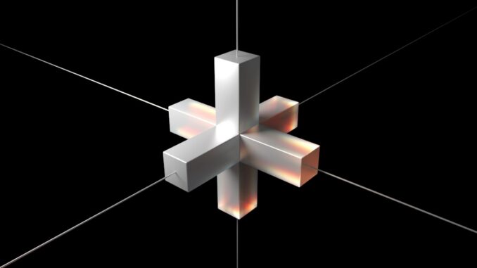 a black and white photo of a geometric object