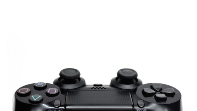 black sony ps 4 game controller