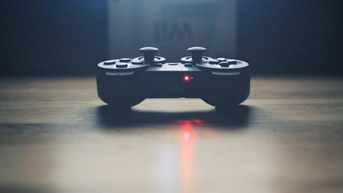 turned on wireless dualshock game controller